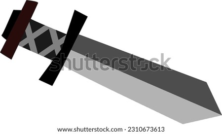illustration and clip art of a sword isolated on white