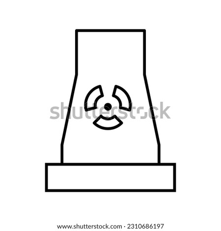 Nuclear power plant icon vector. Power station illustration sign. Powerhouse symbol or logo. Royalty-Free Stock Photo #2310686197