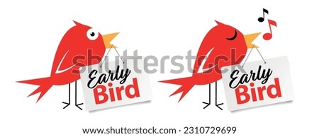 Early bird with door sign