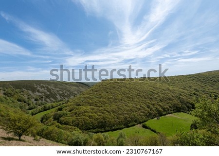 Landscape photo of the Doone valley in Exmoor National Park