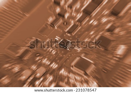 macro image electronic circuit board with processor 
