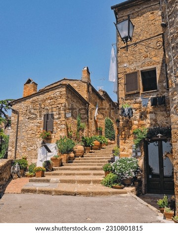 Beautiful village in Val D'Orcia, Italy Royalty-Free Stock Photo #2310801815