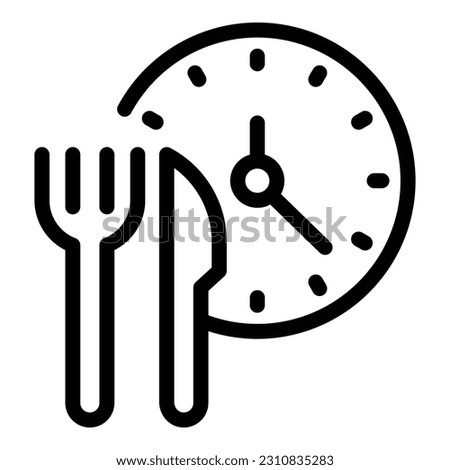 Food time icon outline vector. Metabolic energy. Chemical process Royalty-Free Stock Photo #2310835283