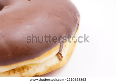 Yummy milk chocolate coated donut