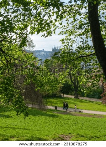 Riegrovy Sady is a popular park in the Vinohrady district in Prague. Royalty-Free Stock Photo #2310878275