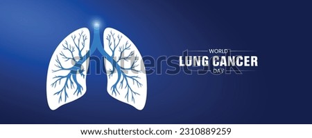 World Lung Cancer Day. World Lung Cancer Day Creative Concept Vector Illustration.