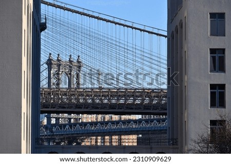 Brooklyn Bridge and Manhattan Bridge, view from Brooklyn Heights