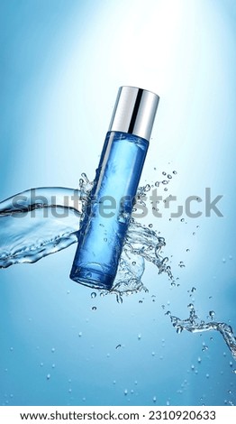 Splash water to shock skin care products Toner essence blue transparent liquid