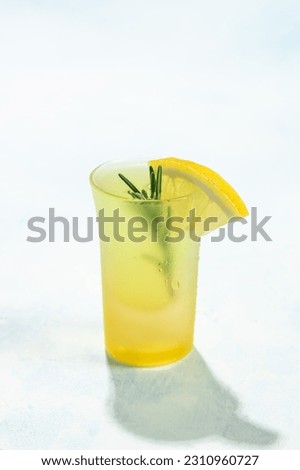 Summer drink limoncello. traditional Italian alcoholic drink.