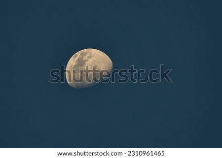 waxing gibbous moon phase from the southern hemisphere, Mahe Seychelles 2