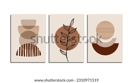 Minimalist Wall Art for Bedroom Decoration. Boho Decor Set of 3 Prints. Abstract Gallery Wall Set. Abstract Botanical Print. Modern Wall Art SSTKabstract