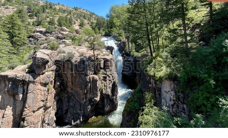 Shell Falls in the Bighorn National Forest in Wyoming Royalty-Free Stock Photo #2310976177