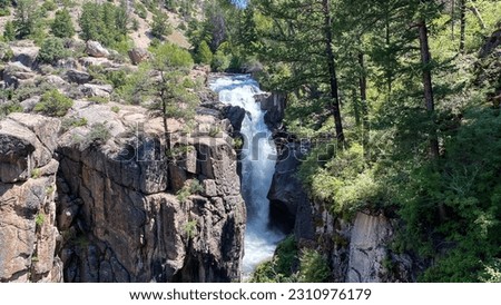 Shell Falls in the Bighorn National Forest in Wyoming Royalty-Free Stock Photo #2310976179