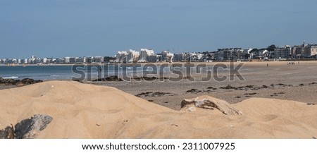 Panoramic view of the bay of La Baule and Pornichet in Brittany, France