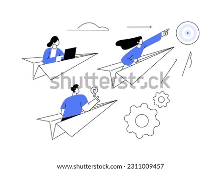 Business leadership abstract concept vector illustration. Company management, goal achievement, take action, tackling competition, inspiration, high performance, solving problems abstract metaphor. Royalty-Free Stock Photo #2311009457