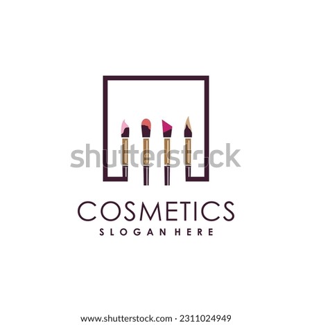 Makeup logo design with modern unique style idea