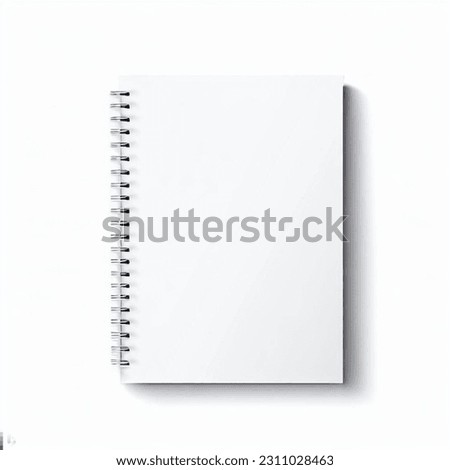 Spiral notebook mockup, add your own design on it. Royalty-Free Stock Photo #2311028463