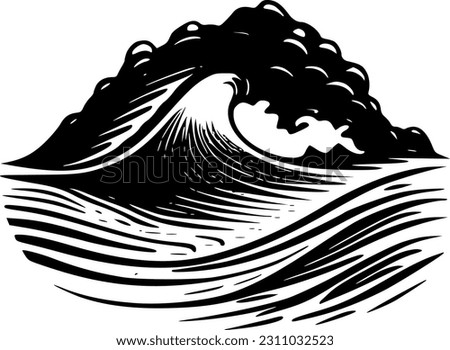Waves - High Quality Vector Logo - Vector illustration ideal for T-shirt graphic