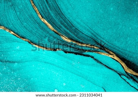 Original artwork photo of marble ink abstract art. High resolution photograph from exemplary original painting. Abstract painting was painted on HQ paper texture to create smooth marbling pattern. Royalty-Free Stock Photo #2311034041