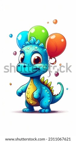 2d Little dinosaur cute character