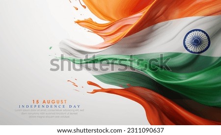 VECTOR ILLUSTRATION OF INDIA INDEPENDENCE DAY. 15 AUGUST Royalty-Free Stock Photo #2311090637