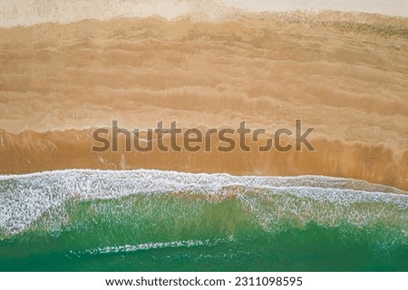 Aerial photography of waves and beaches