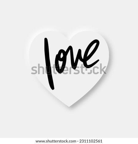 Love written in a heart clip art image 