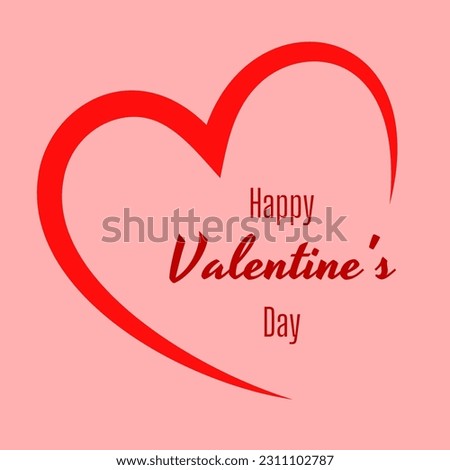 Happy valentine's day, heart clip art image 