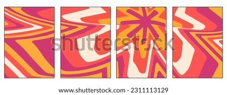 Psychedelic groovy hippie background. Vector illustration