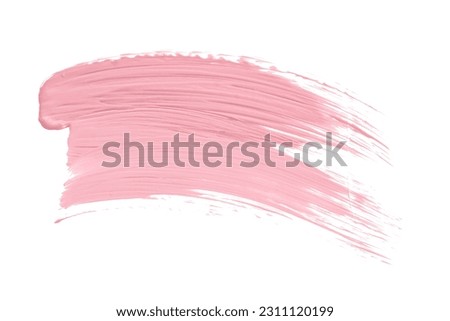 Shiny pink brush watercolor painting isolated on white background. watercolor Royalty-Free Stock Photo #2311120199