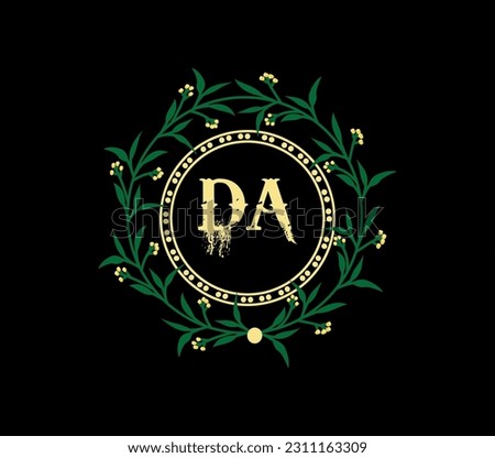 DA letter logo design with a circle shape. DA circle and cube shape logo design. DA monogram, business, real estate logo. DA Logo design with unique and simple design.