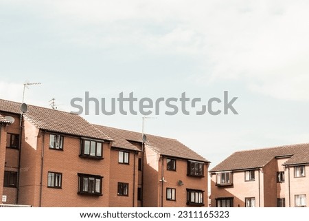 Old English houses ,architecture and streets of England . High quality photo