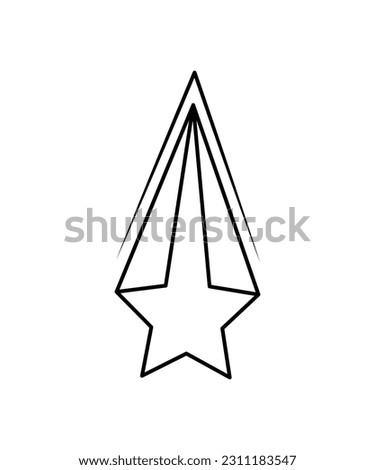 shooting star icon, vector best line icon.