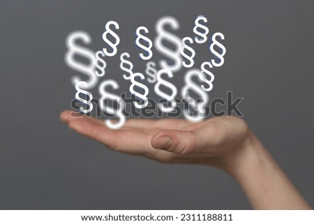 The double s, section sign, Law and justice concept digital Royalty-Free Stock Photo #2311188811