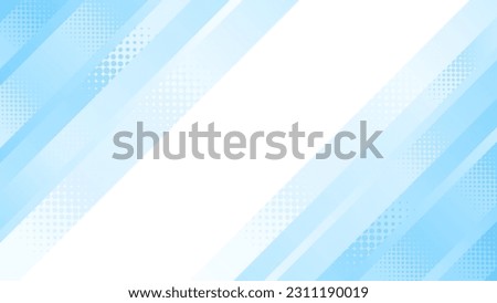 Frame illustration of diagonal stripes with gradient dots in light blue
