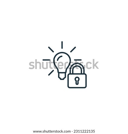 Intellectual property icon. Monochrome simple sign from intellectual property collection. Intellectual property icon for logo, templates, web design and infographics. Royalty-Free Stock Photo #2311222135