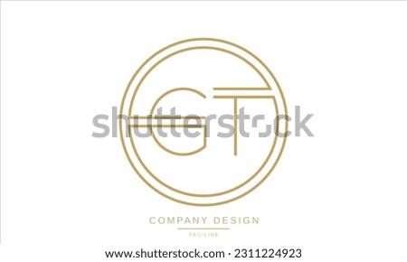 GT, TG, Abstract Letters Logo Monogram