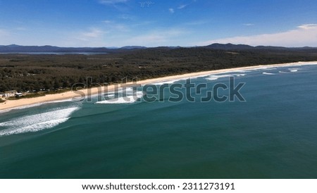 A scenic view of a coastline of North Haven in NSW, Australia