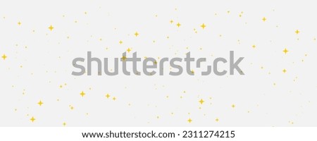 Magic gold sparkle texture vector star background. Trendy gold falling magic stars on white background sparkle pattern graphic design. Christmas starlight poster backdrop. Royalty-Free Stock Photo #2311274215