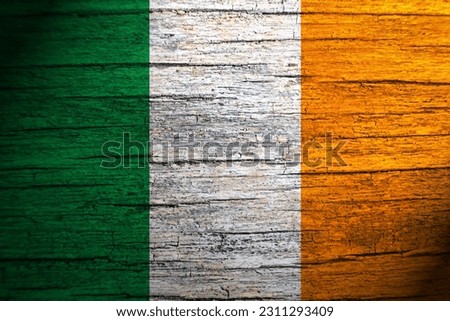 Ireland flag painting on wood