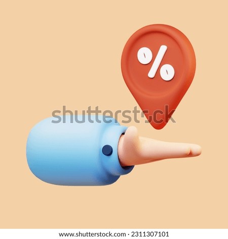Set of 3d render sales icon high resolution Royalty-Free Stock Photo #2311307101
