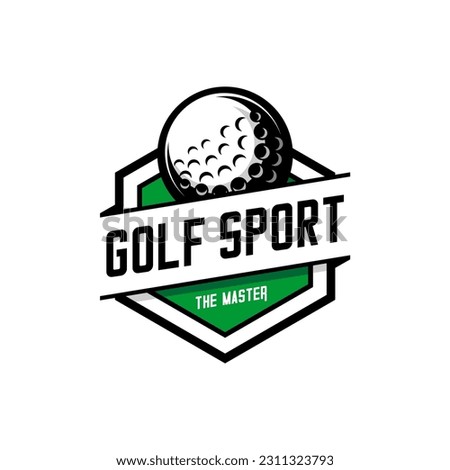 golf ball sport design vector on white background Royalty-Free Stock Photo #2311323793