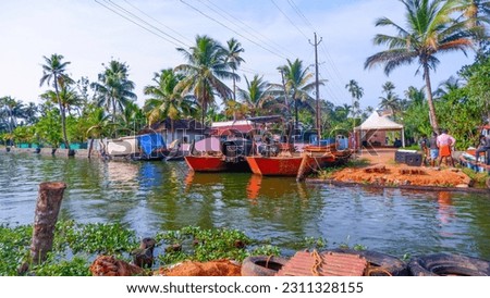 Backwater village of Alleppey India 
