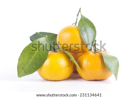 Orange fruit isolated on the white background 