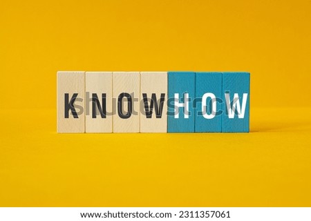 Know how - word concept on building blocks, text, letters