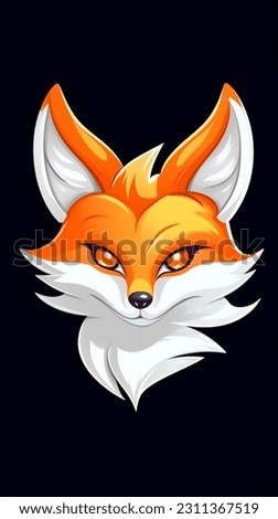 fox art logo cartoon character