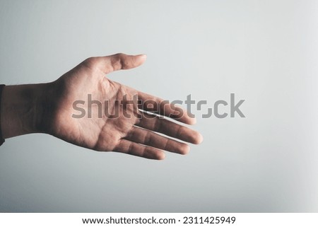 Businessman hand isolate on white background. Business and marketing concept.