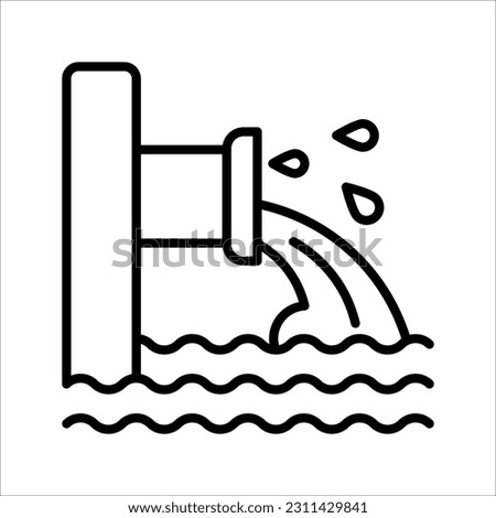 waste water icon, waste water trendy filled icons from Nature collection, vector illustration on white background Royalty-Free Stock Photo #2311429841