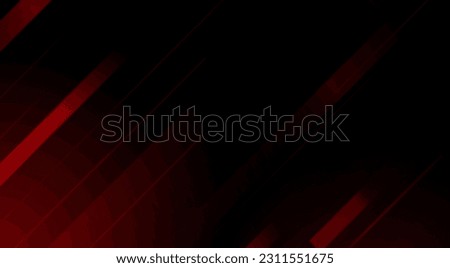 Abstract red and black design background with stroke and shadow effect. Red gradient wallpaper with minimal geometric. Modern and cool background.
