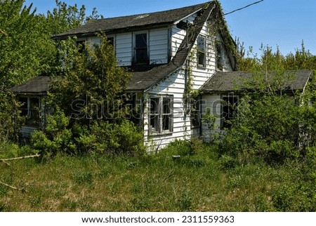 An Over Grown Abandoned House Royalty-Free Stock Photo #2311559363